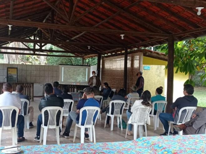 Foi realizada oficina para apresentação de estágios relacionados ao Plano de Manejo para a gestão e uso sustentável dos recursos naturais