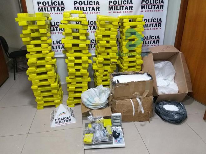 Casal foi preso com mais de 300 quilos de entorpecentes no bairro Amaro Lanari 