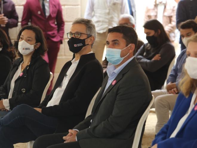 Entre as autoridades no evento com o governador Romeu Zema, no Perd  estavam, a secretária de Meio Ambiente, Marília Carneiro e o prefeito de Marliéria, Hamiltom Lima