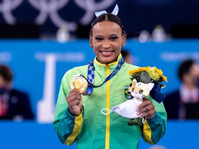 O ouro é a a segunda medalha da ginasta em Tóquio