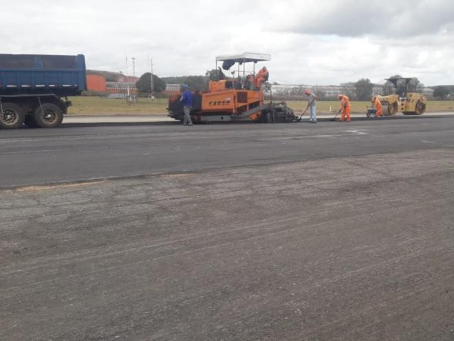 Atualmente o aeroporto encontra-se em obras de recuperação definitiva da pista, da área de taxiamento e do pátio das aeronaves