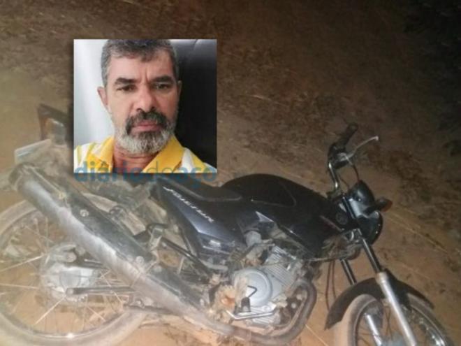 Criminosos usaram uma motocicleta roubada parar matar a tiros Jonas Pedroso, de 51 anos 