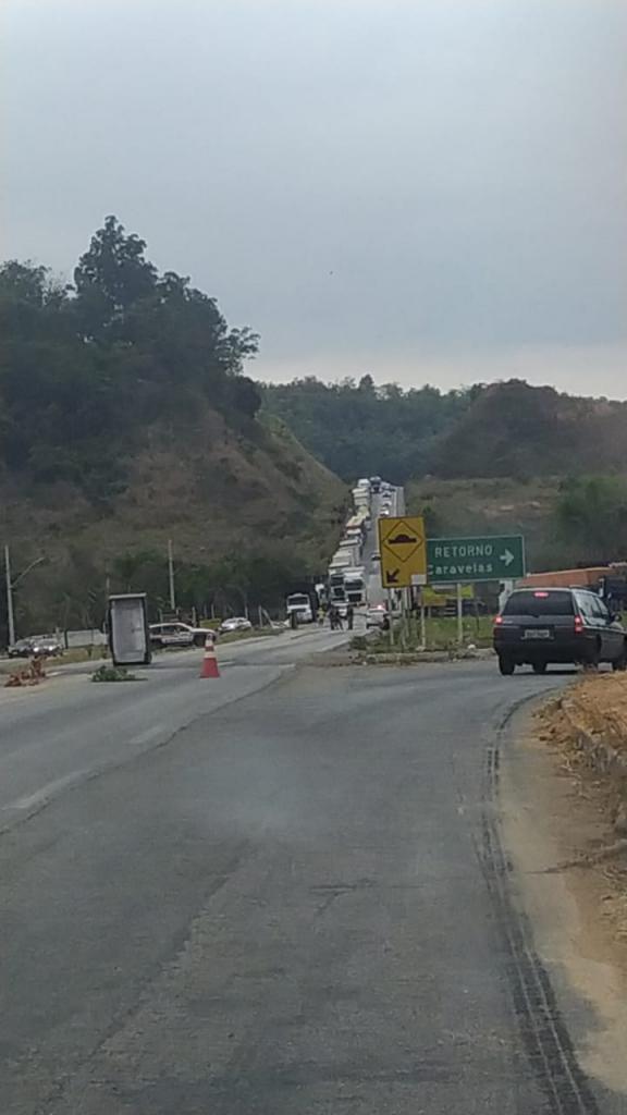 Congestionamento é registrado nesta manhã na saída de Ipatinga para Governador Valadares