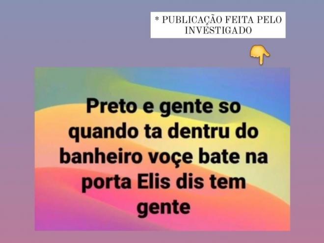 Publicação em perfil no Facebook rendeu indiciamento de homem de 43 anos por racismo  