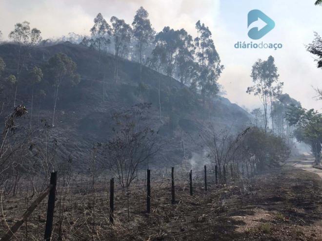 Fogo destruiu novamente a vegetação no Morro da Usipa nesta segunda-feira, responsável pelo incêndio foi preso 