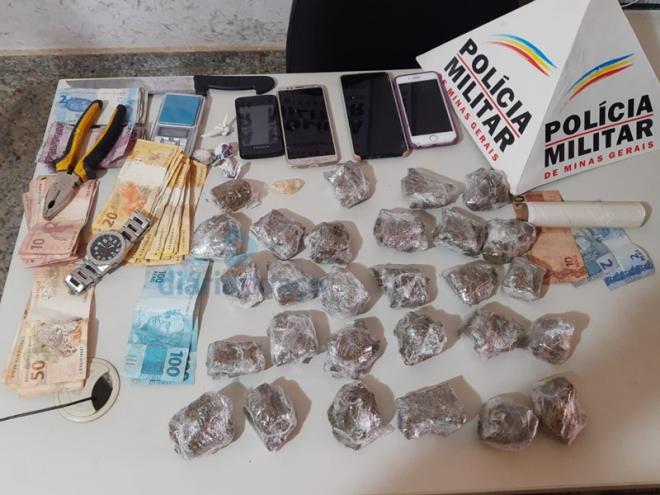 Todo o material apreendido durante a operação realizada na cidade de Ipaba