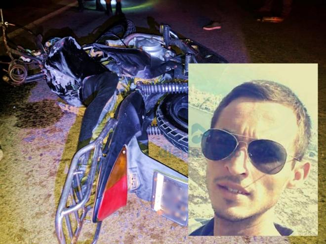 André Luiz morreu no local ao bater a moto que pilotava
