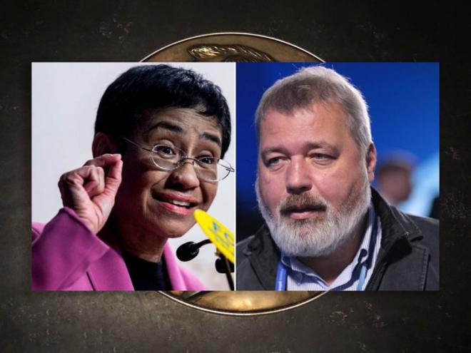 Os jornalistas, Maria Ressa (Filipinas) e Dmitry Muratov (Rússia) ganharam o Prêmio Nobel da Paz por sua luta em defesa da liberdade de expressão