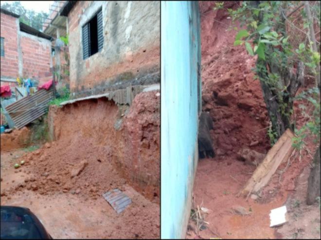 Em Timóteo chegada da chuva foi marcada por ocorrências de deslizamentos de terra no bairro Macuco