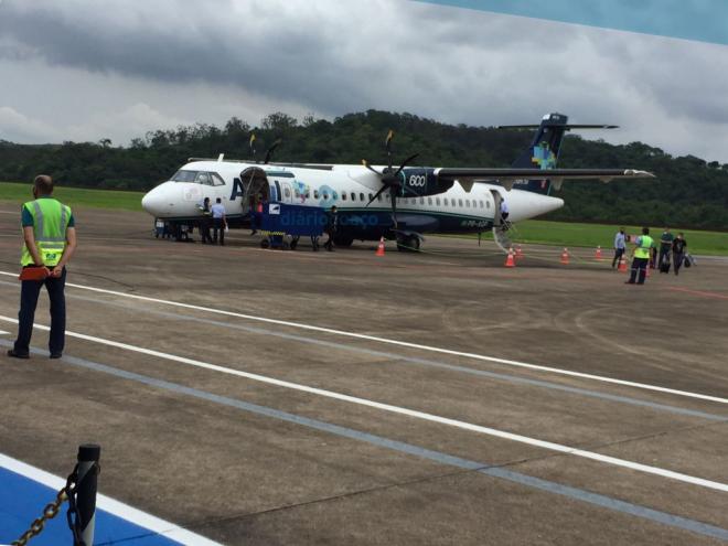 Depois de um ano e oito meses avião comercial volta a pousar no Vale do Aço 