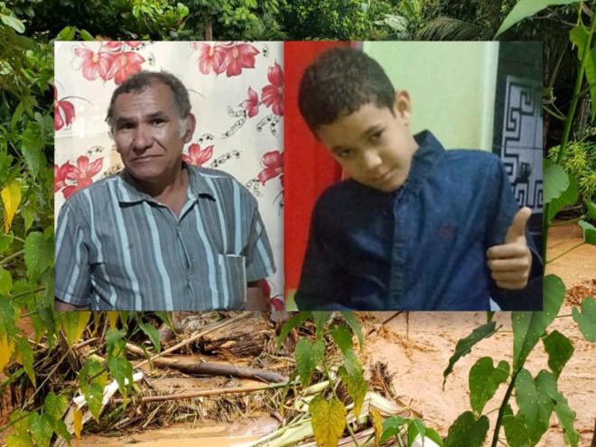 Avô e neto estão desaparecidos desde a hora da tempestade na tarde de terça-feira 
