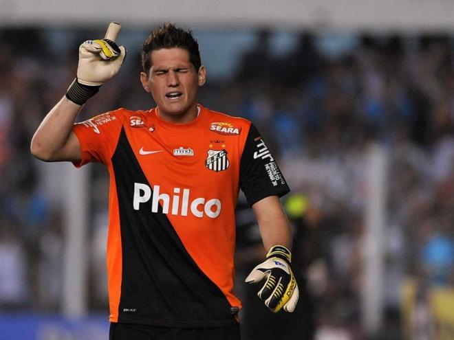 Rafael Cabral conquistou a Libertadores vestindo a camisa do Santos
