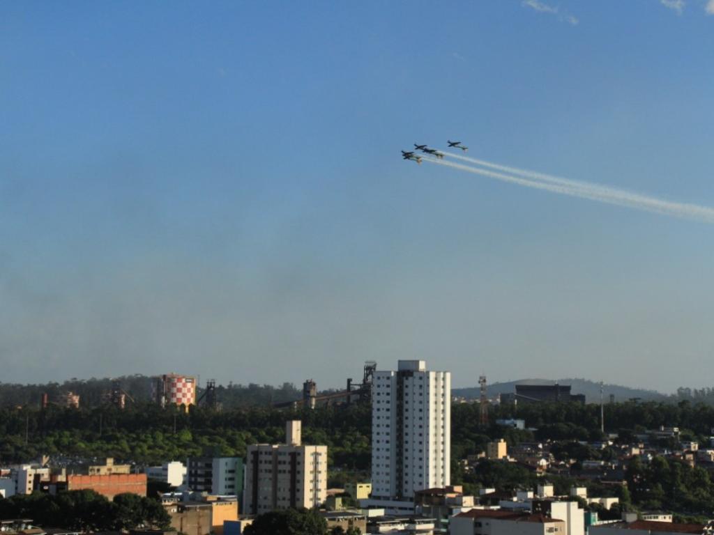 Esta foi a primeira apresentação da equipe acrobática em Minas Gerais desde o início da pandemia 