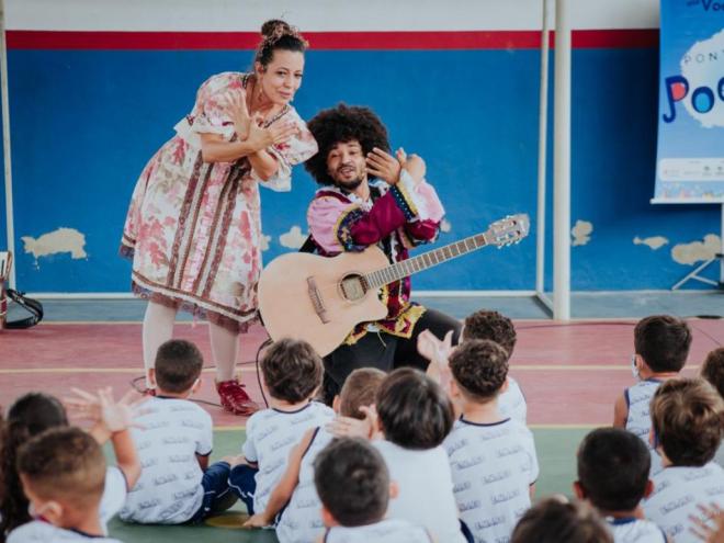 No próximo sábado (30), a atração será a contação de história ''M de Poesia''