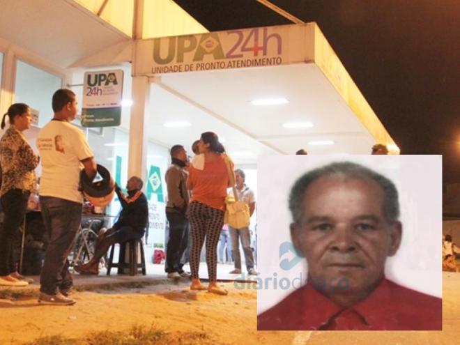 Antônio foi encaminhado à UPA, em Ipatinga, onde morreu durante atendimento médico