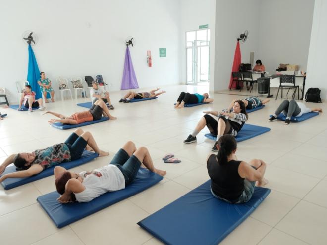 Espaço é utilizado para promover atividades físicas e ações de socialização