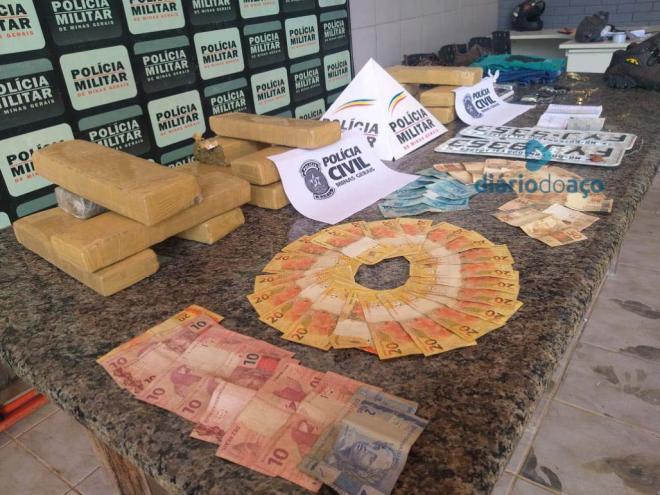 Droga foi apreendida em operação que apurava paradeiro de assaltante que agiu em Ferros 