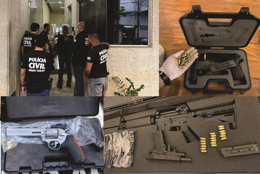 Apesar da legalidade das armas, a Justiça expediu mandado para que a polícia as recolhesse