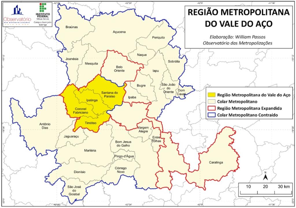 Entenda como é a divisão geográfica do Vale do Aço