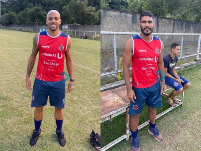Lucas Sérgio na zaga e Rafael Gladiador no ataque: dois dos que devem ser titulares na estreia no hexagonal diante do Boa Esporte