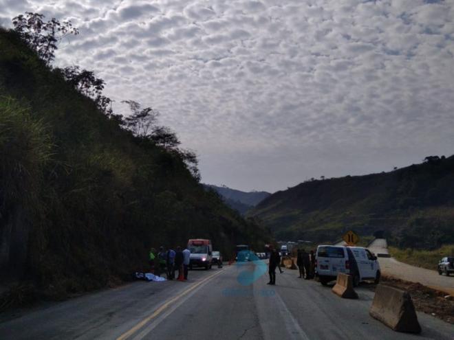 Acidente foi registrado na manhã deste domingo (19), na BR-381 em Antônio Dias 