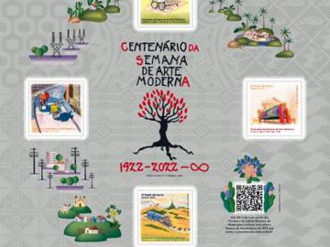 Emissão postal homenageia os 100 anos da Semana de Arte Moderna