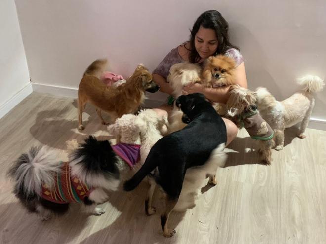 Todo cuidado da Thays com os animais de estimação volta em amor e carinho dos pets 