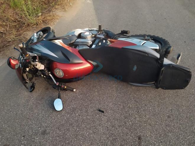 O condutor desta moto chegou a ser baleado na tentativa de roubar o veículo na BR-381