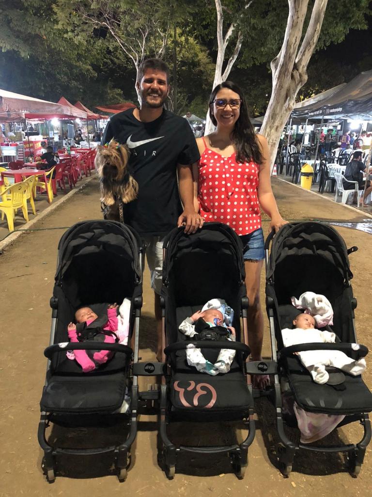 Ao lado da esposa Crystielly Valério Messina, Pedro conta como é a rotina com três crianças