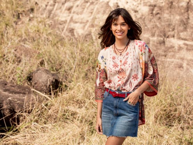 A atriz Theresa Fonseca participa da trama na paisagem do agreste