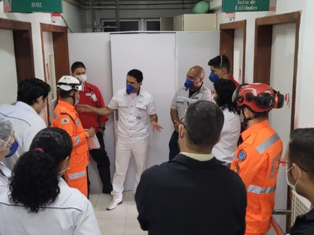 Oito bombeiros trabalharam no simulado e três viaturas foram empenhadas 